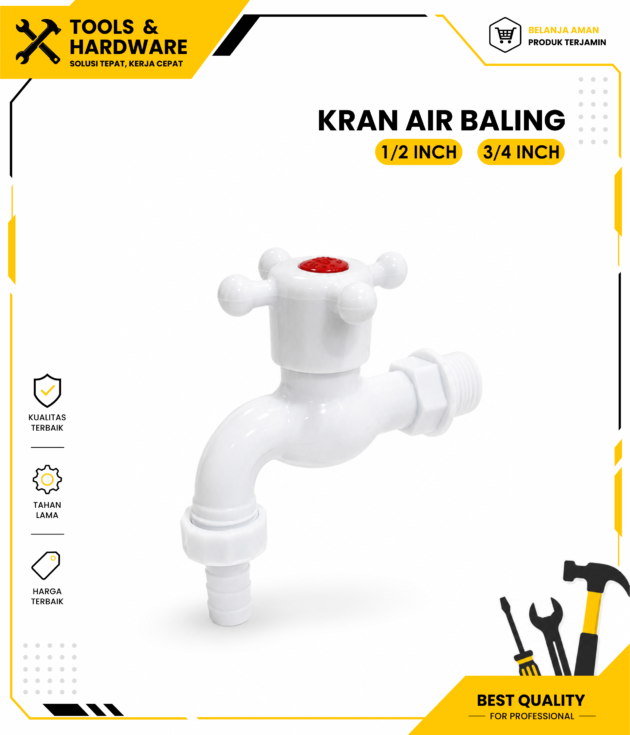 Kran Air Tembok Handle Baling 1/2 Inch 3/4 Inch HPP