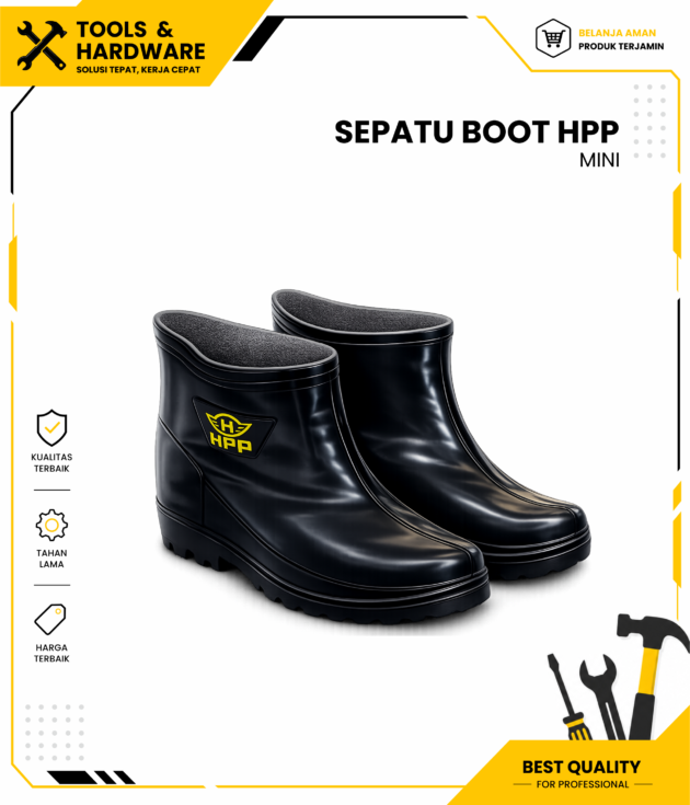Sepatu Boot Hitam Mini HPP