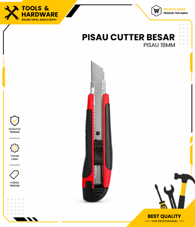 Pisau Cutter Besar 18mm HPP