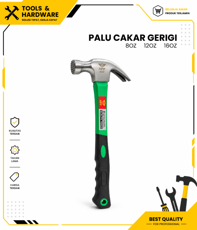 Palu Cakar Gerigi / Palu Kambing Gerigi Magnet 8 OZ